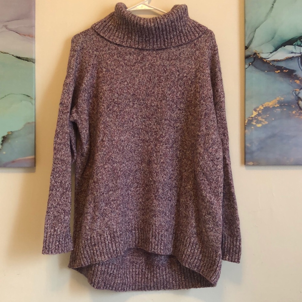 Cozy Purple Turtleneck Pullover